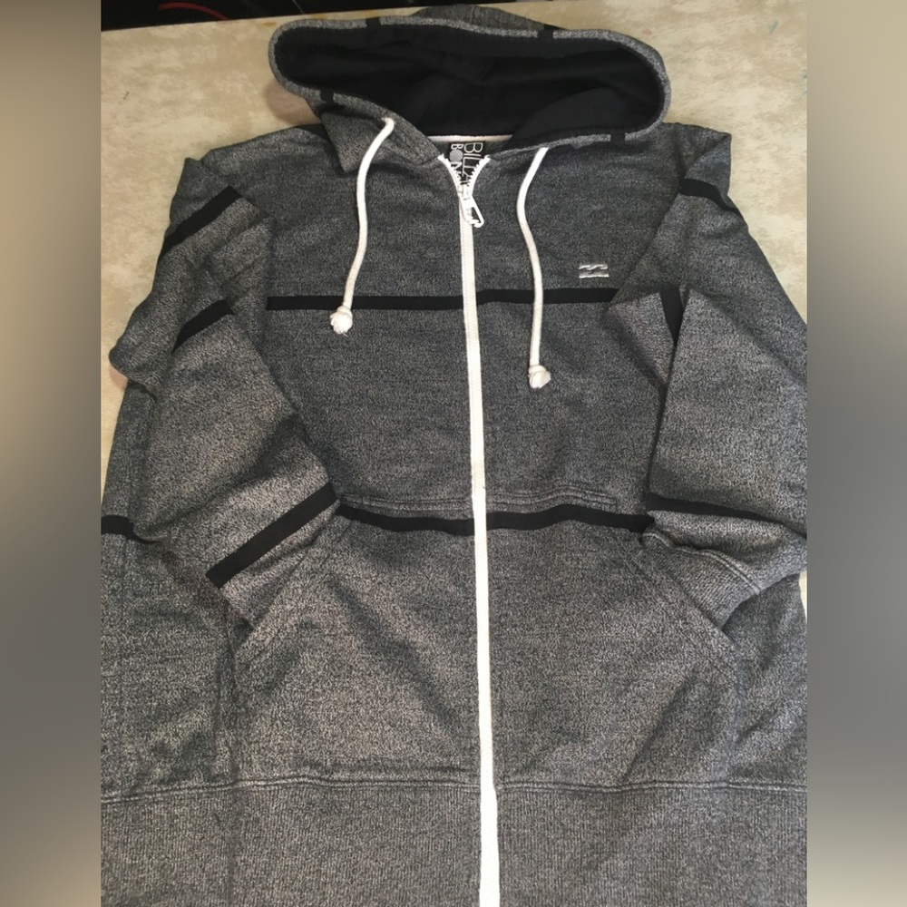 Gray stripe hoodie